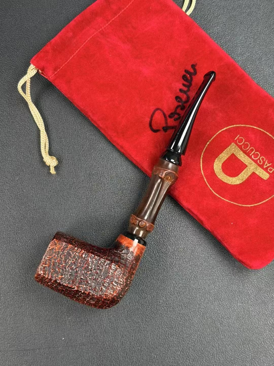 意大利帕斯库奇判官竹节石楠木手工烟斗