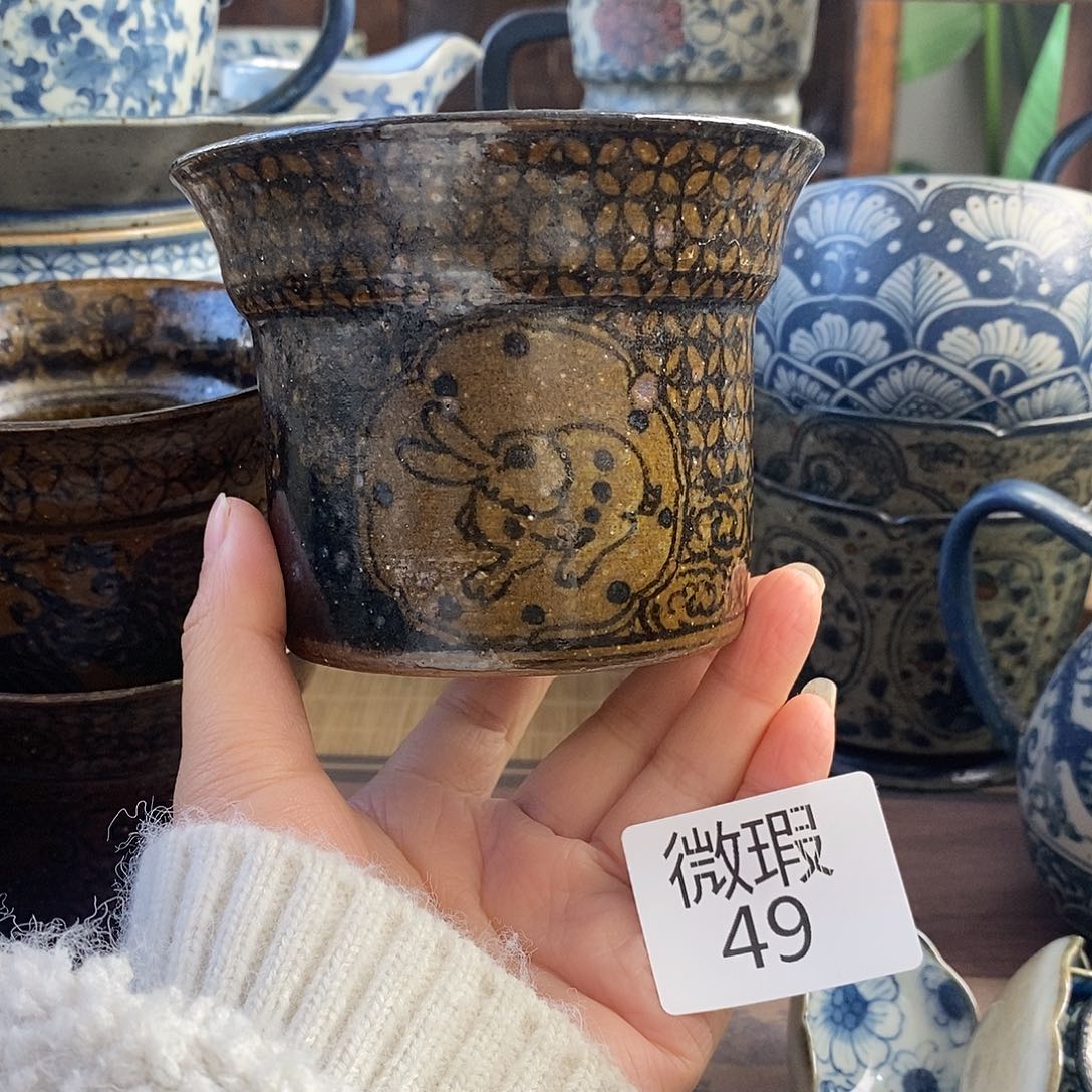 陶手工手绘青花高温陶瓷