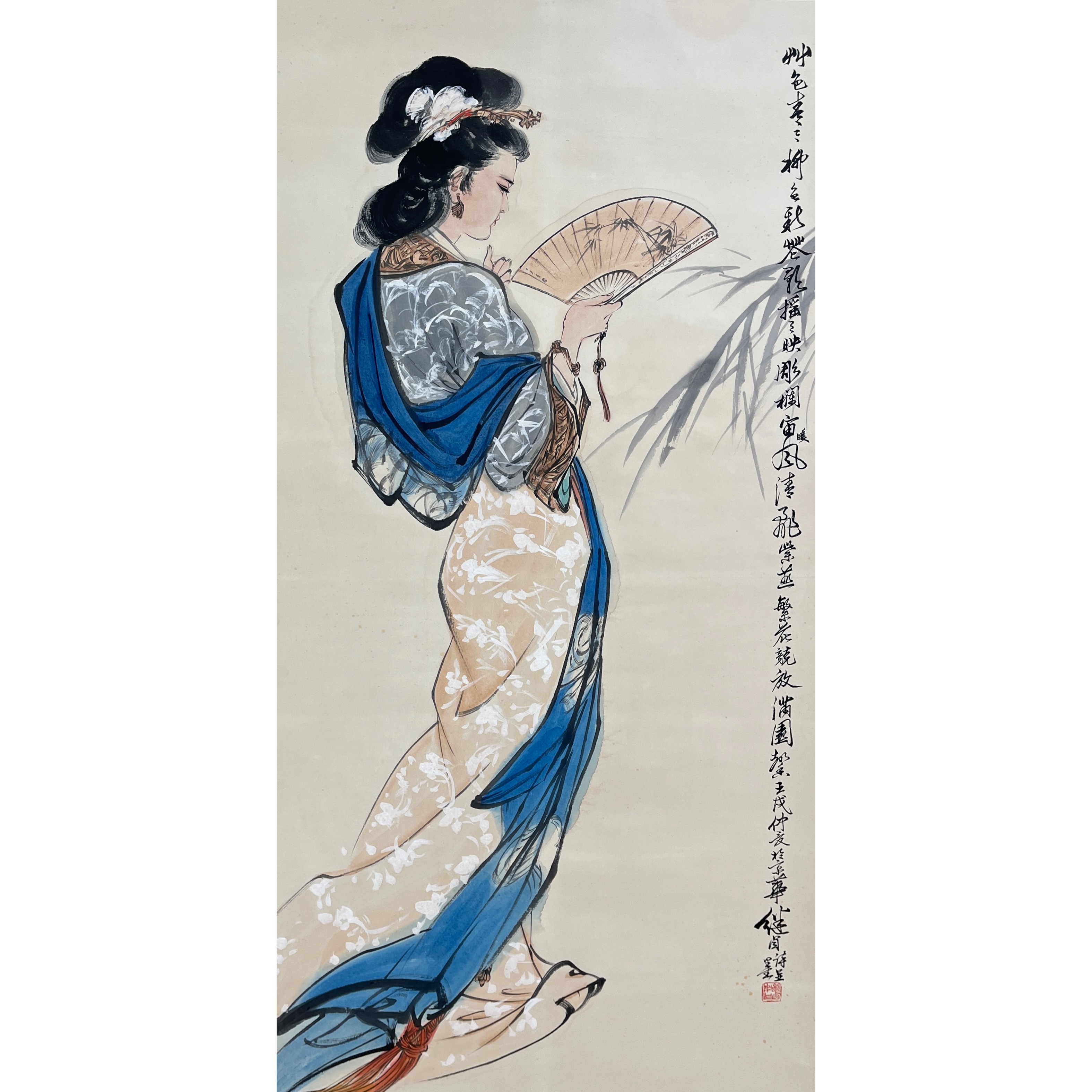 Lot 1905 刘继卣 《人物画》 136cm*67cm