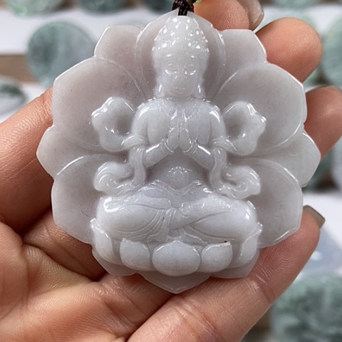 翡翠颈饰未镶嵌观音福利