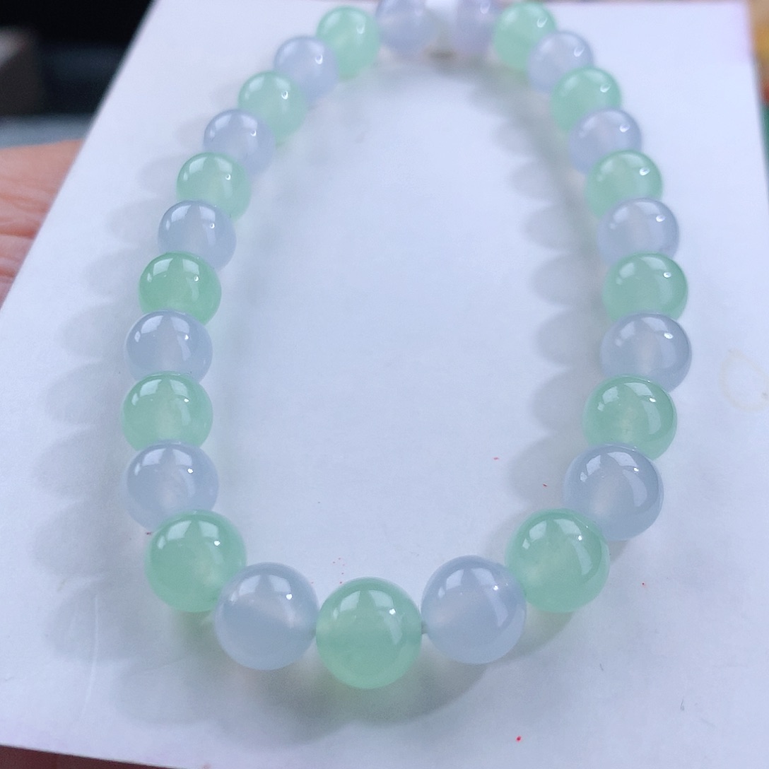 翡翠手链未镶嵌卡6.8mm