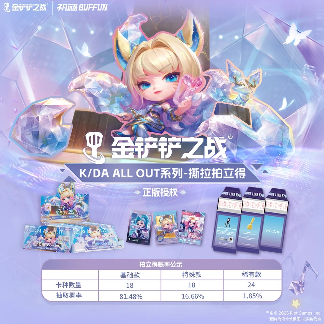 【叠叠】【不凡玩品金铲铲 之战】K/DA ALL OUT系列 撕拉拍立得（代拆）