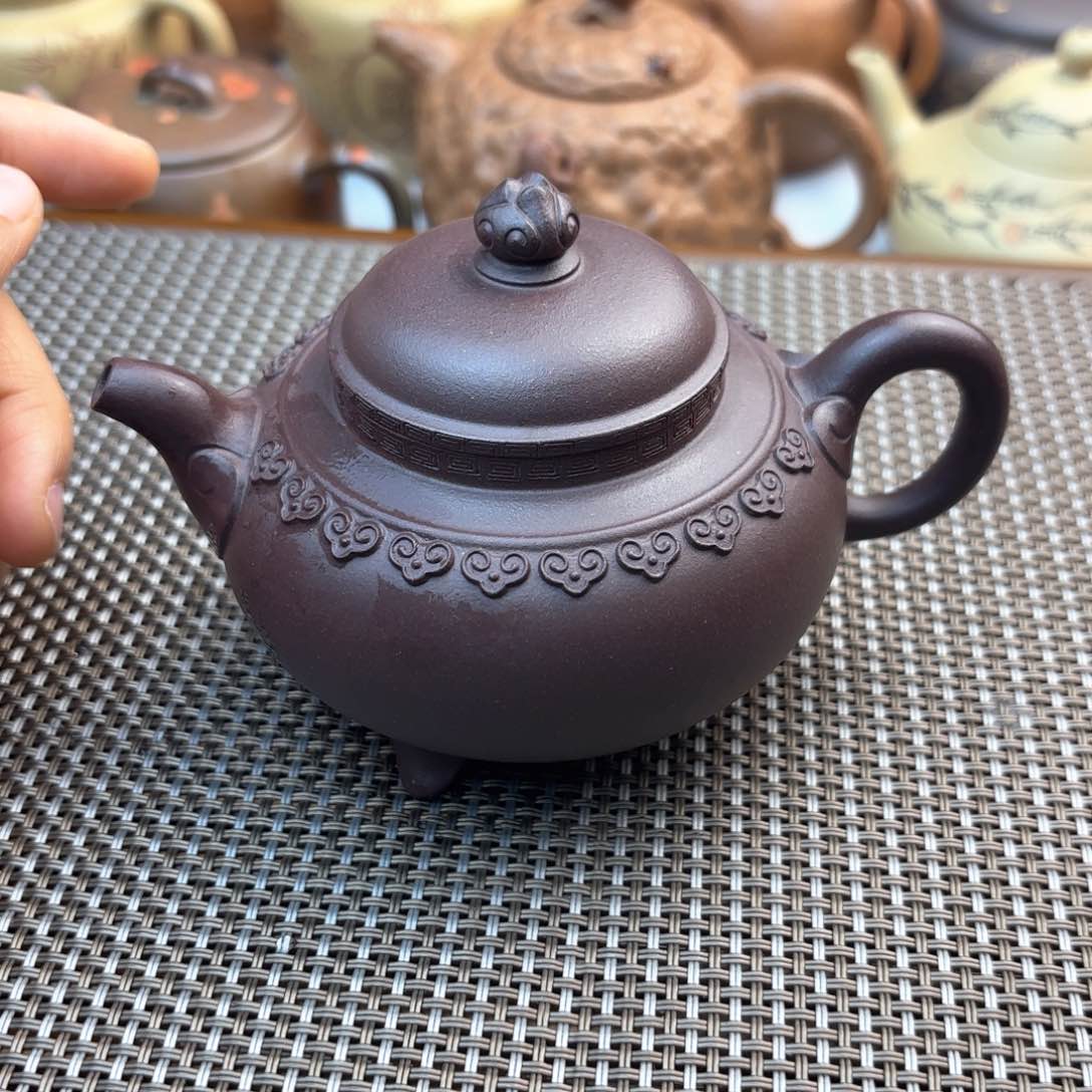 茶壶紫砂云间如意紫泥170c c