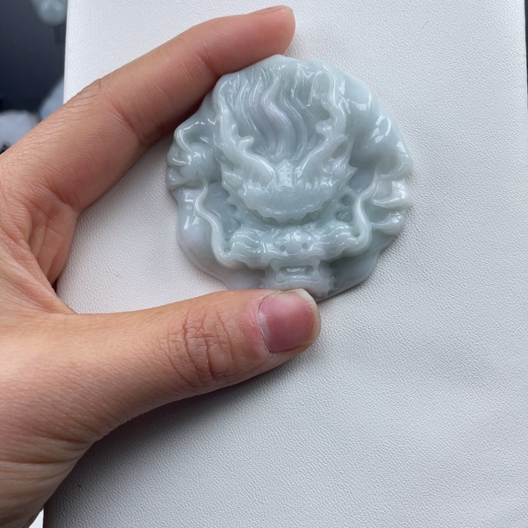 妙***儿翡翠未镶嵌颈饰龙牌