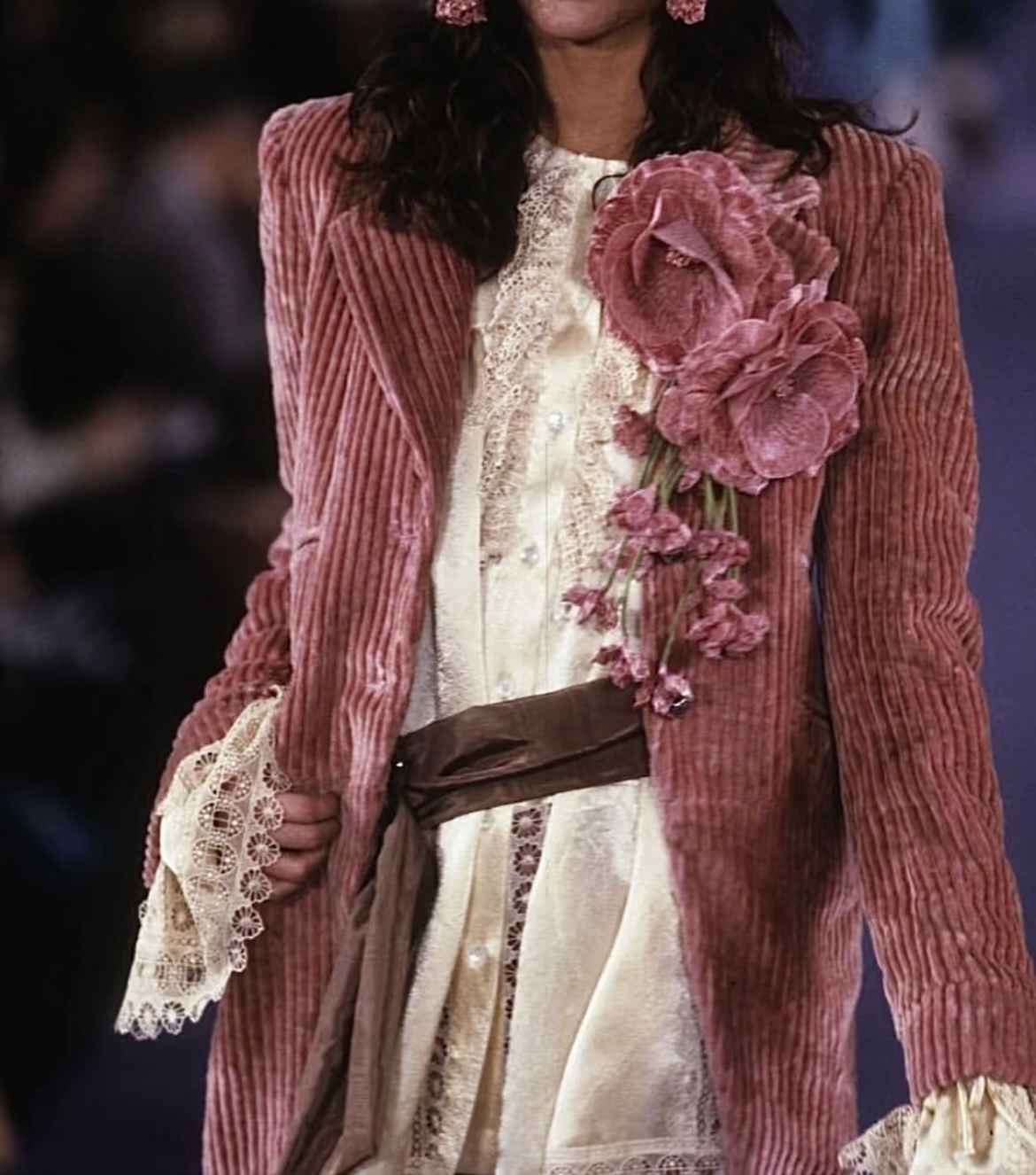 Vintag古着法式森系连衣裙外套