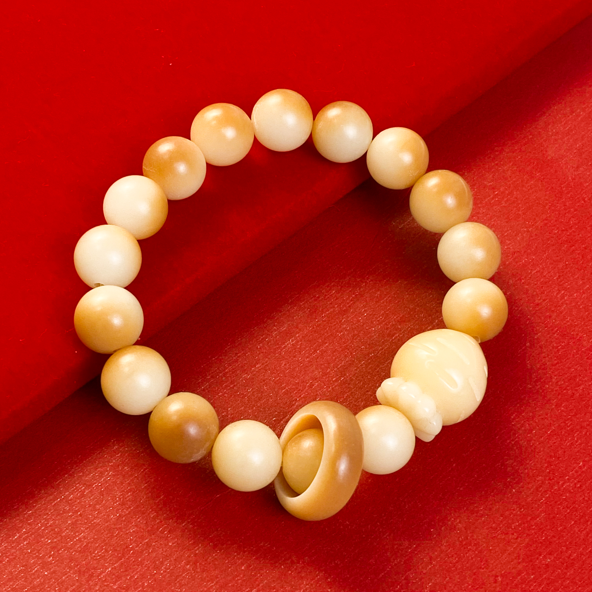 白玉菩提单圈手串