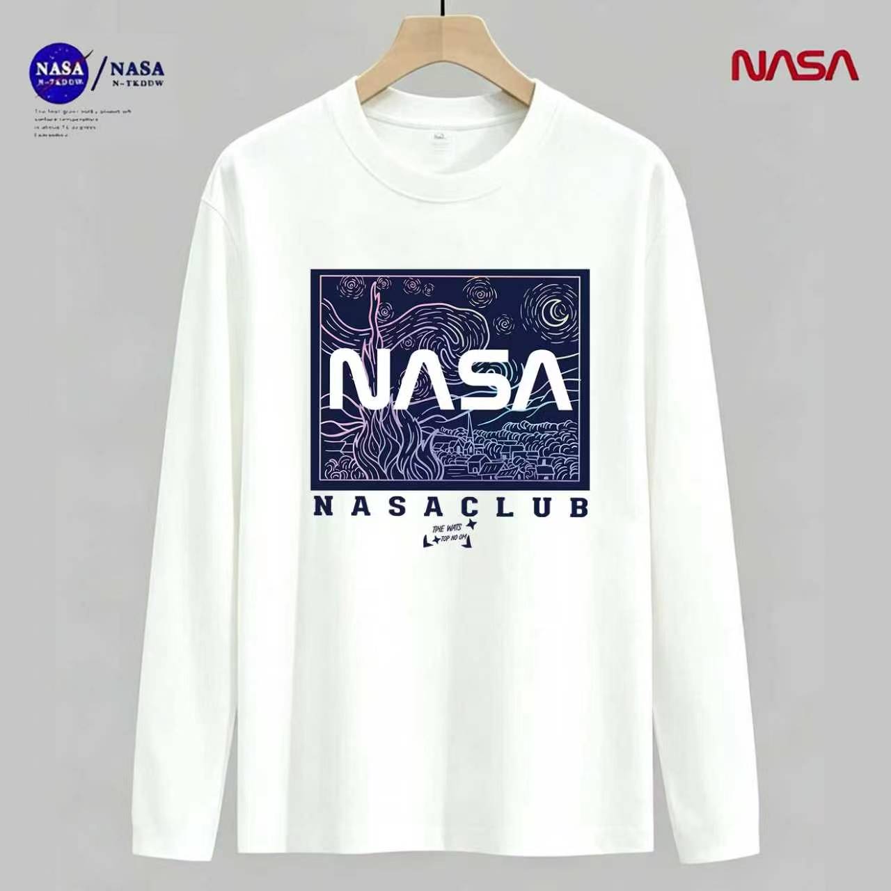 NASA联名秋衣微宽松秋冬情侣时尚男女同款休闲百搭长袖