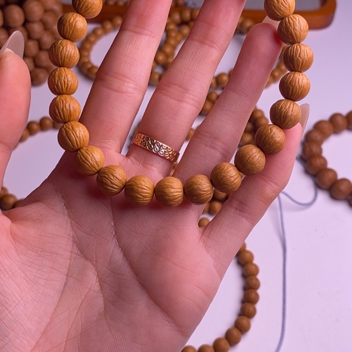 法***法猴头核桃手串小凤羽