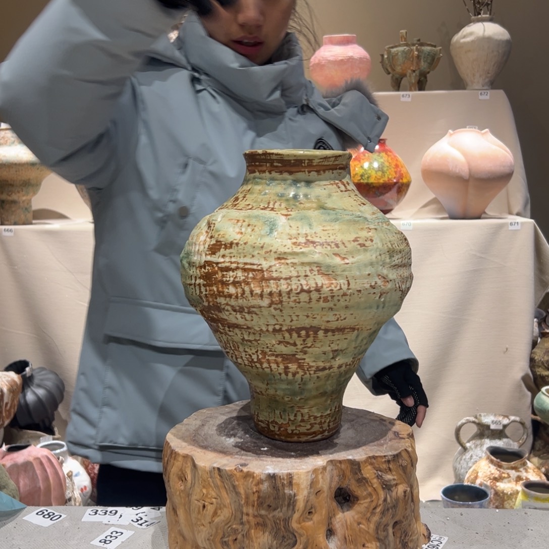 景德镇高温陶瓷金鹏宝甲800花瓶摆件