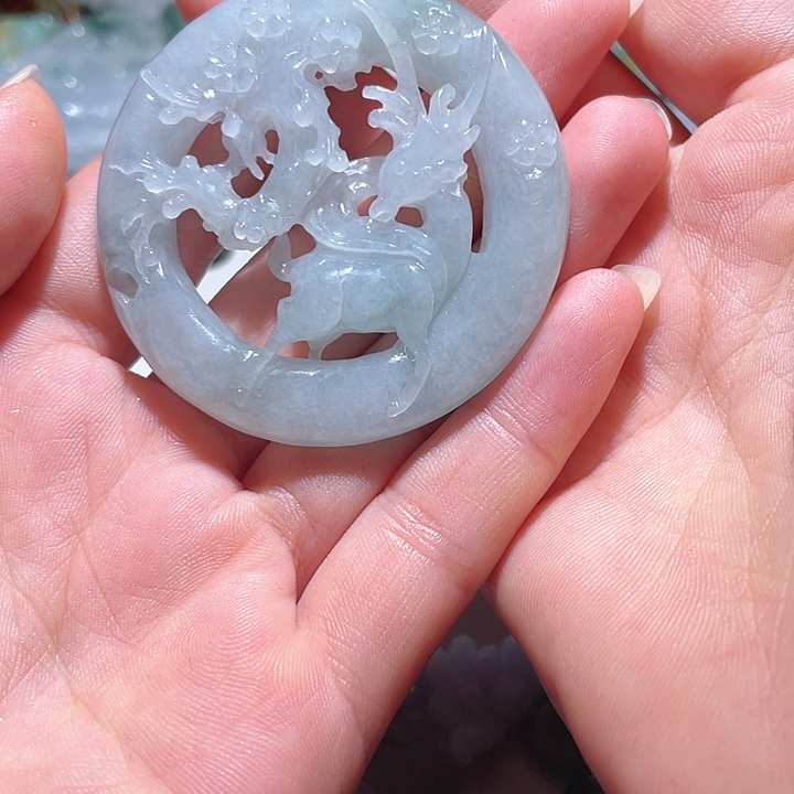 翡翠未镶嵌颈饰天然