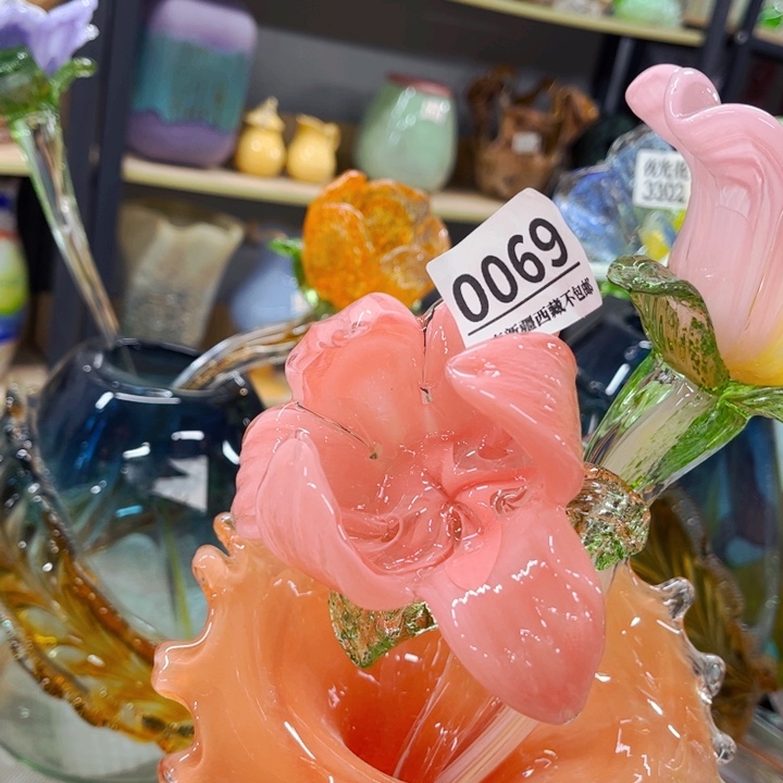 琉璃0069 家悦美居琉璃花瓶