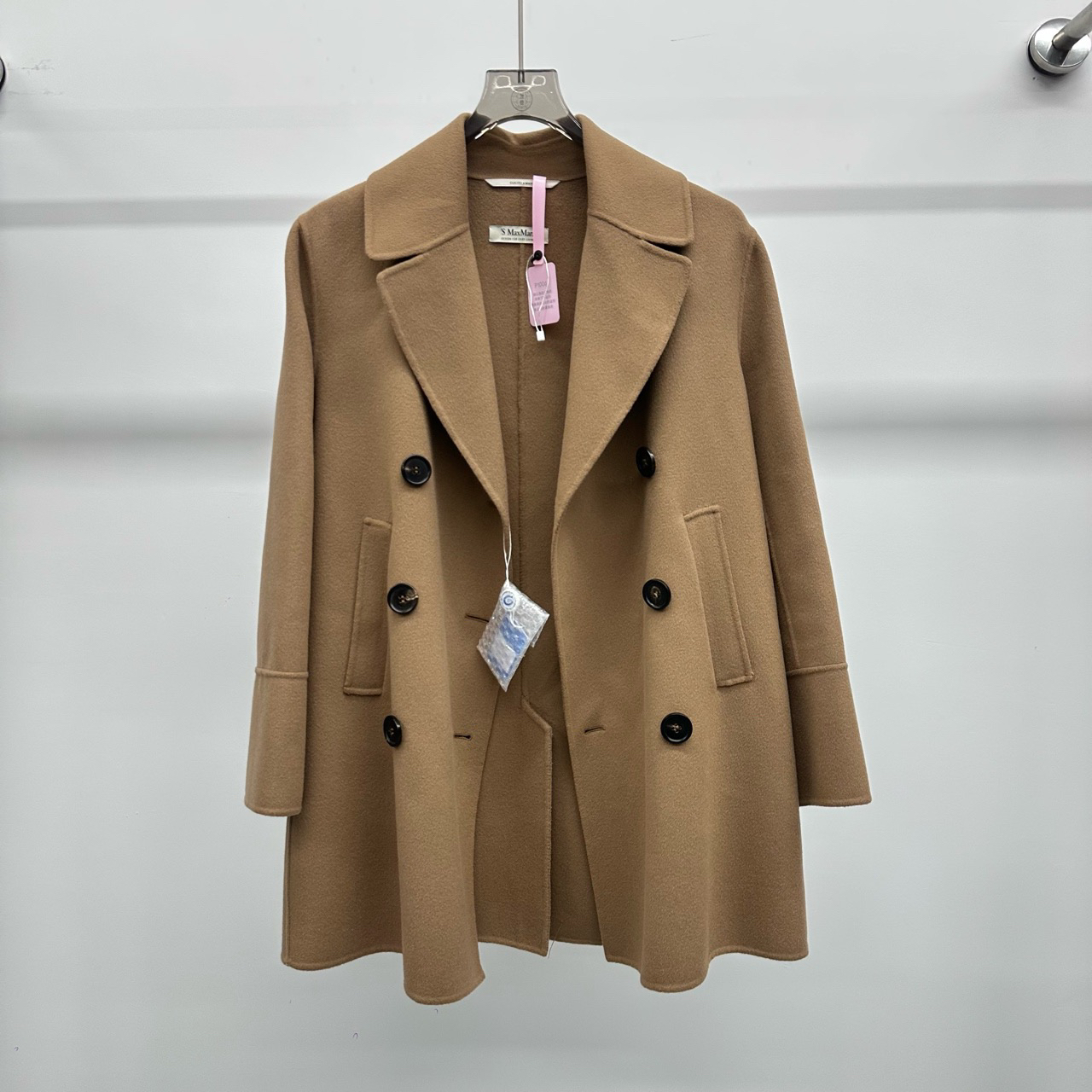 99新 MaxMara /32码/驼色双排扣大衣