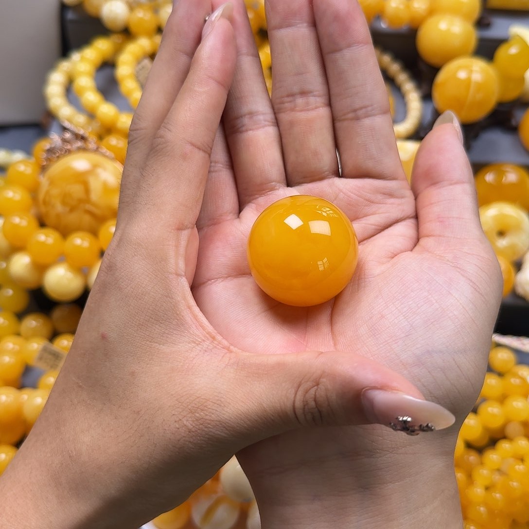 未镶嵌蜜蜡珠宝奇石锁骨35mm