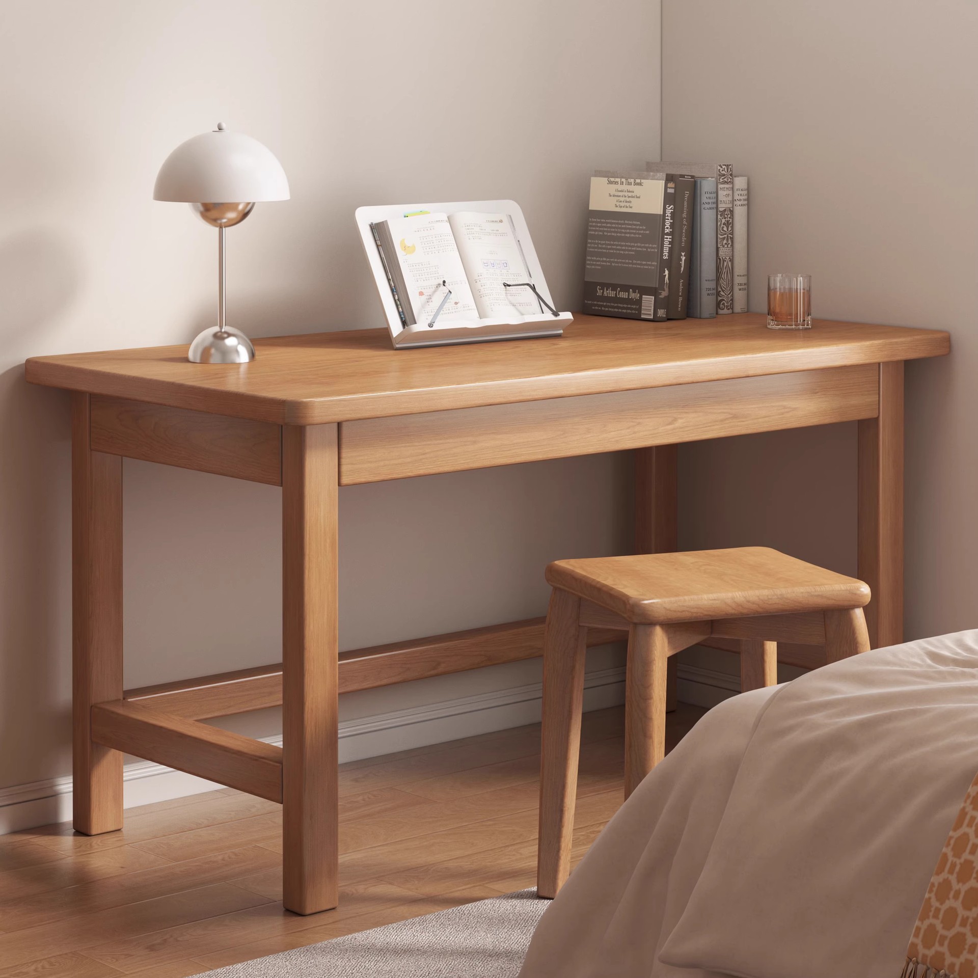 实木书桌家用学习桌卧室电脑桌学生学习写字桌办公桌简约现代桌子