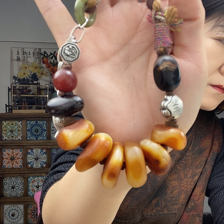 蜜蜡项链未镶嵌项链