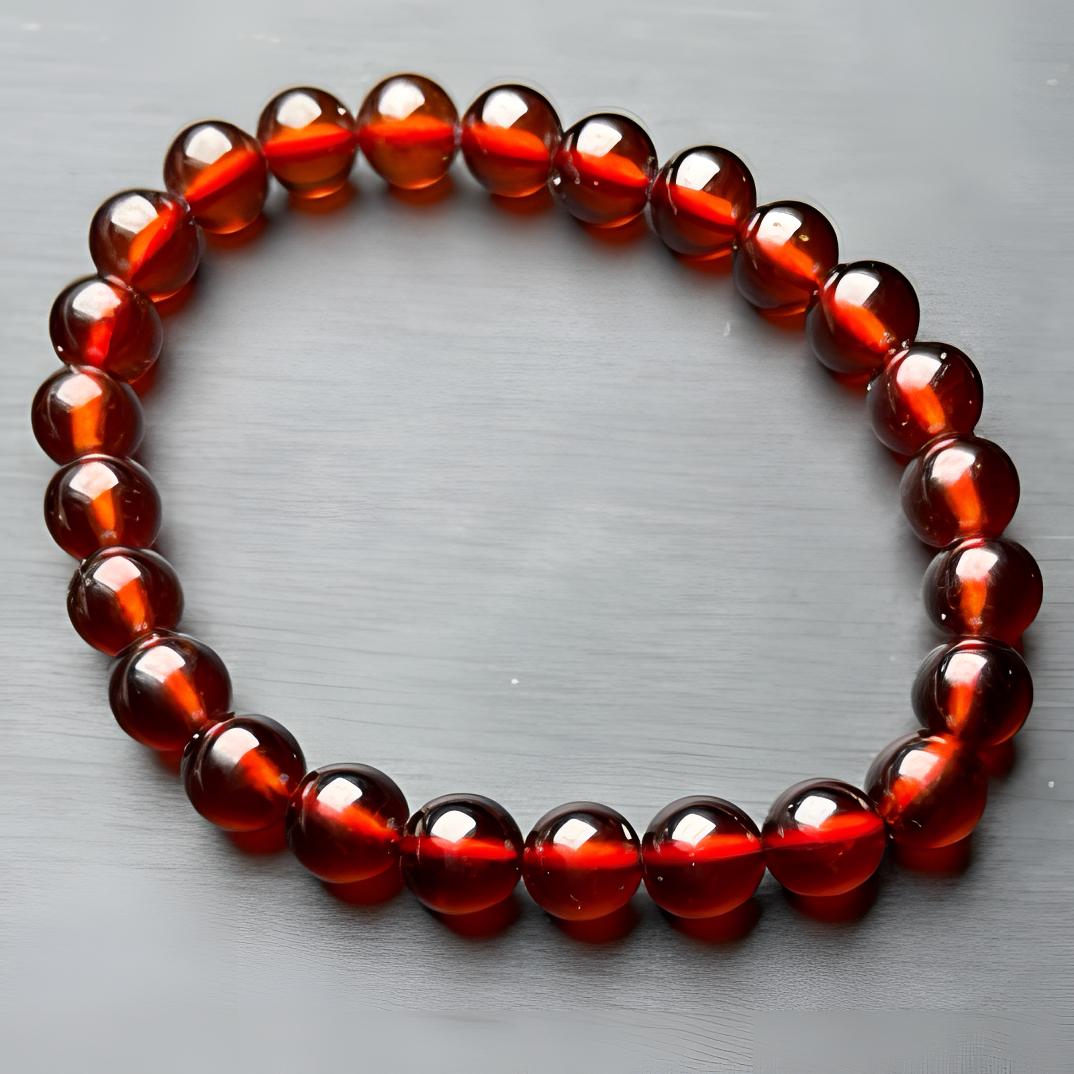 8.0MM毕业级橙红石榴石单圈10A