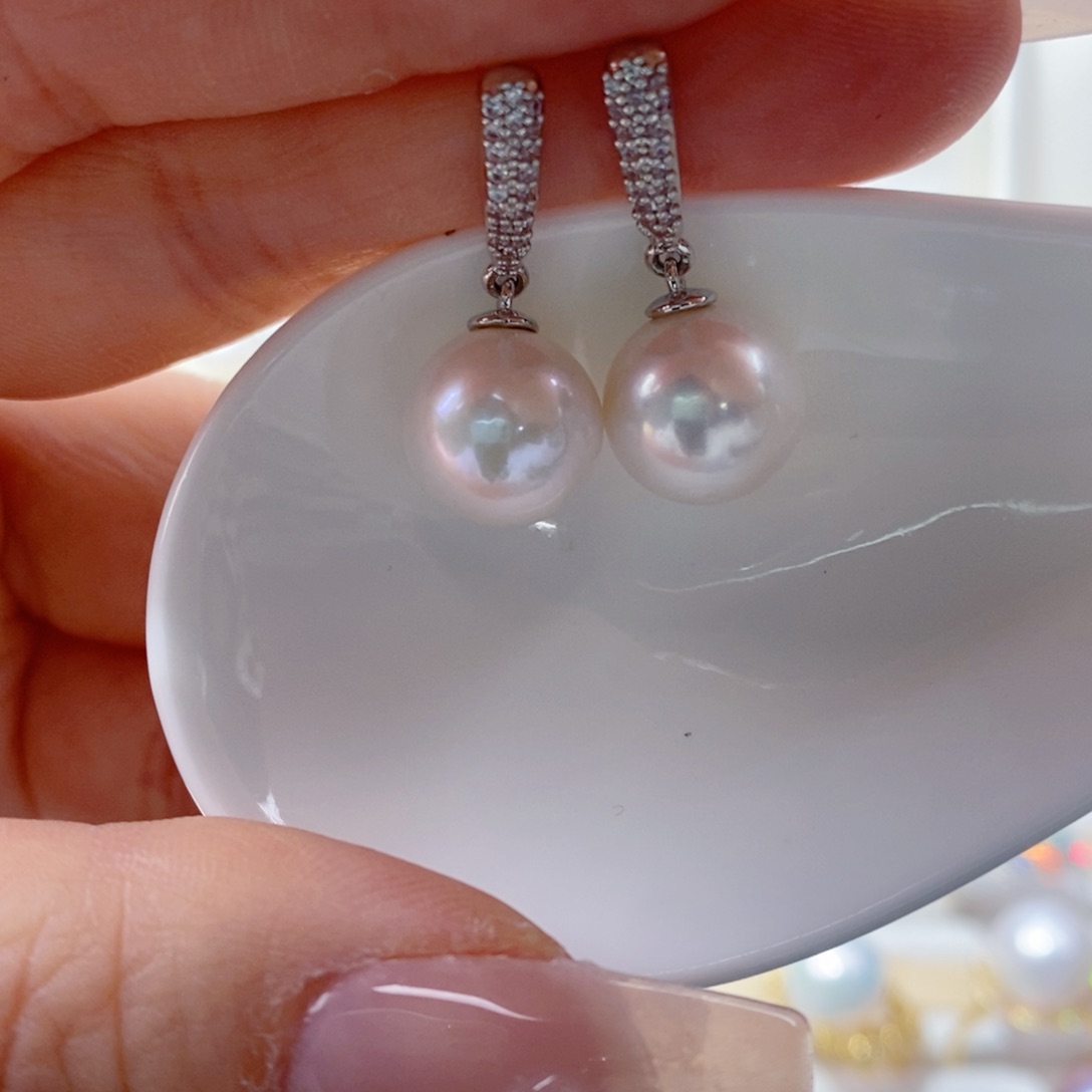 淡水珍珠耳饰合金