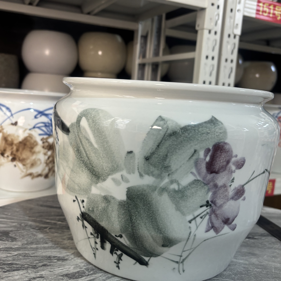 景德镇家用花盆高度19外口径22.5