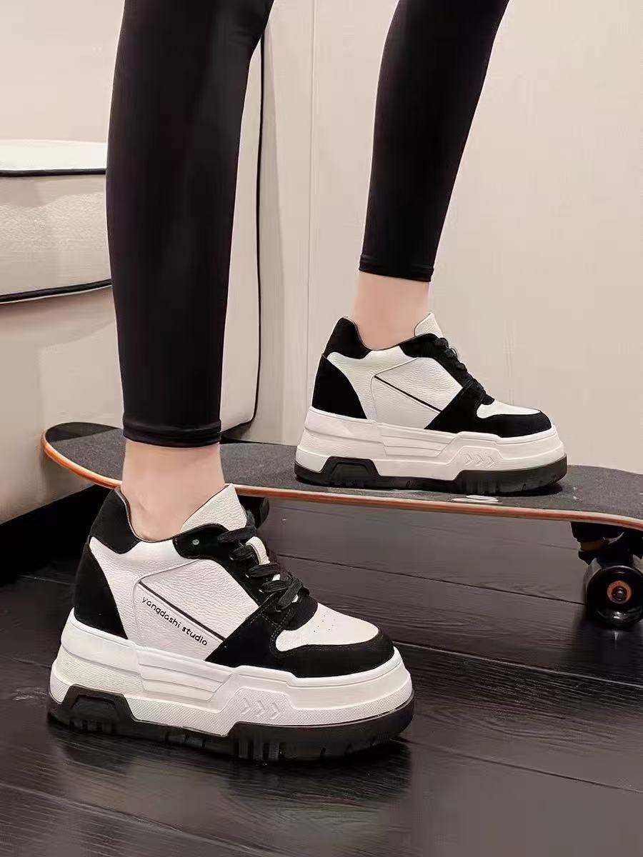 贝雪儿   新款时尚洋气百搭内增高10CM厚底鞋#896