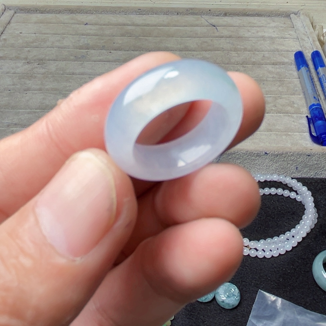 定制翡翠未镶嵌圈口15号