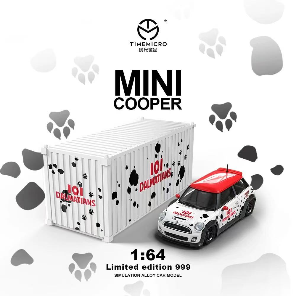 TM&网红车主联名1:64 宝马MINI 唐老鸭 彩虹 斑点狗合金车模