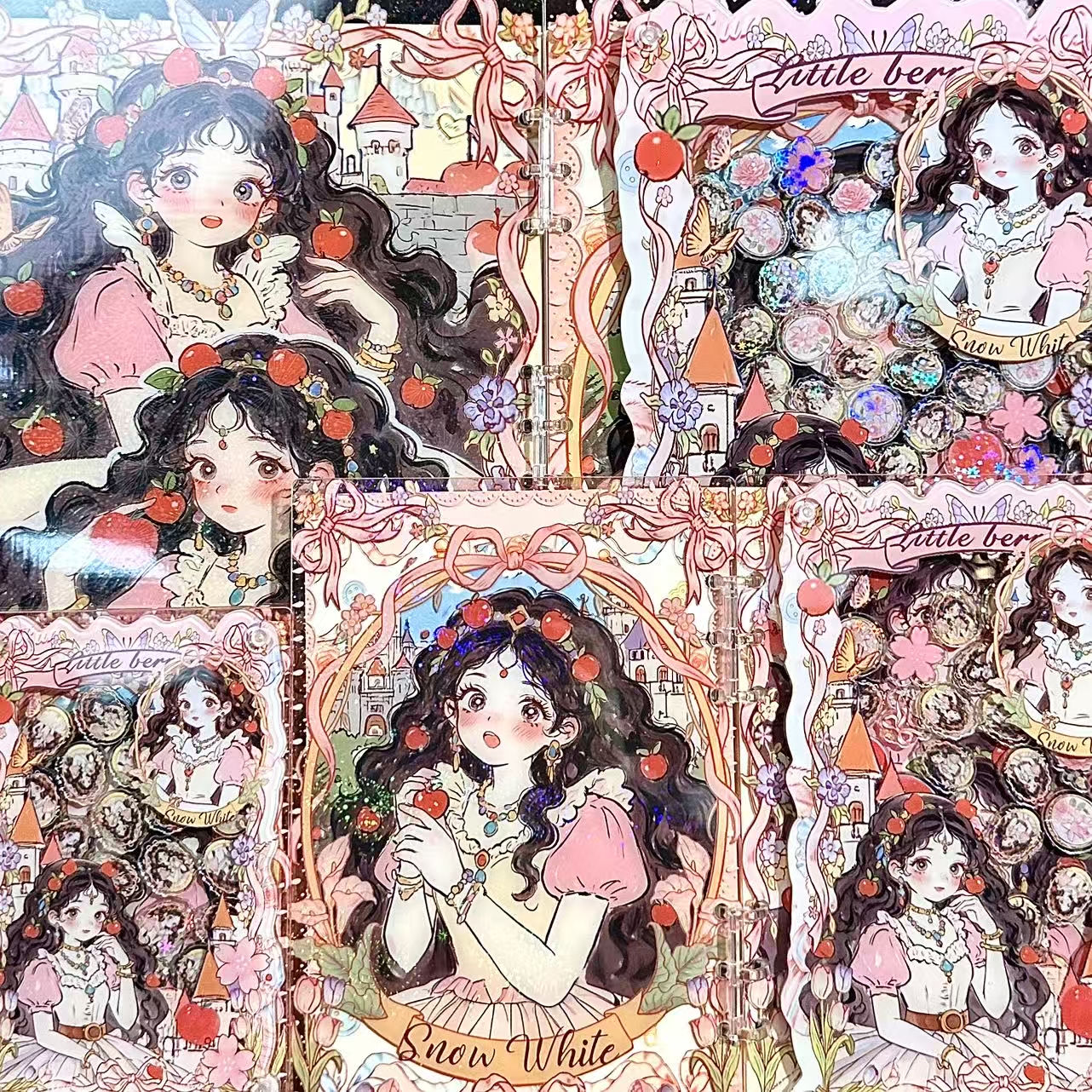 【粉色单独白雪公主】高定摇摇本套餐活页本手工DIY收纳盒亚克力