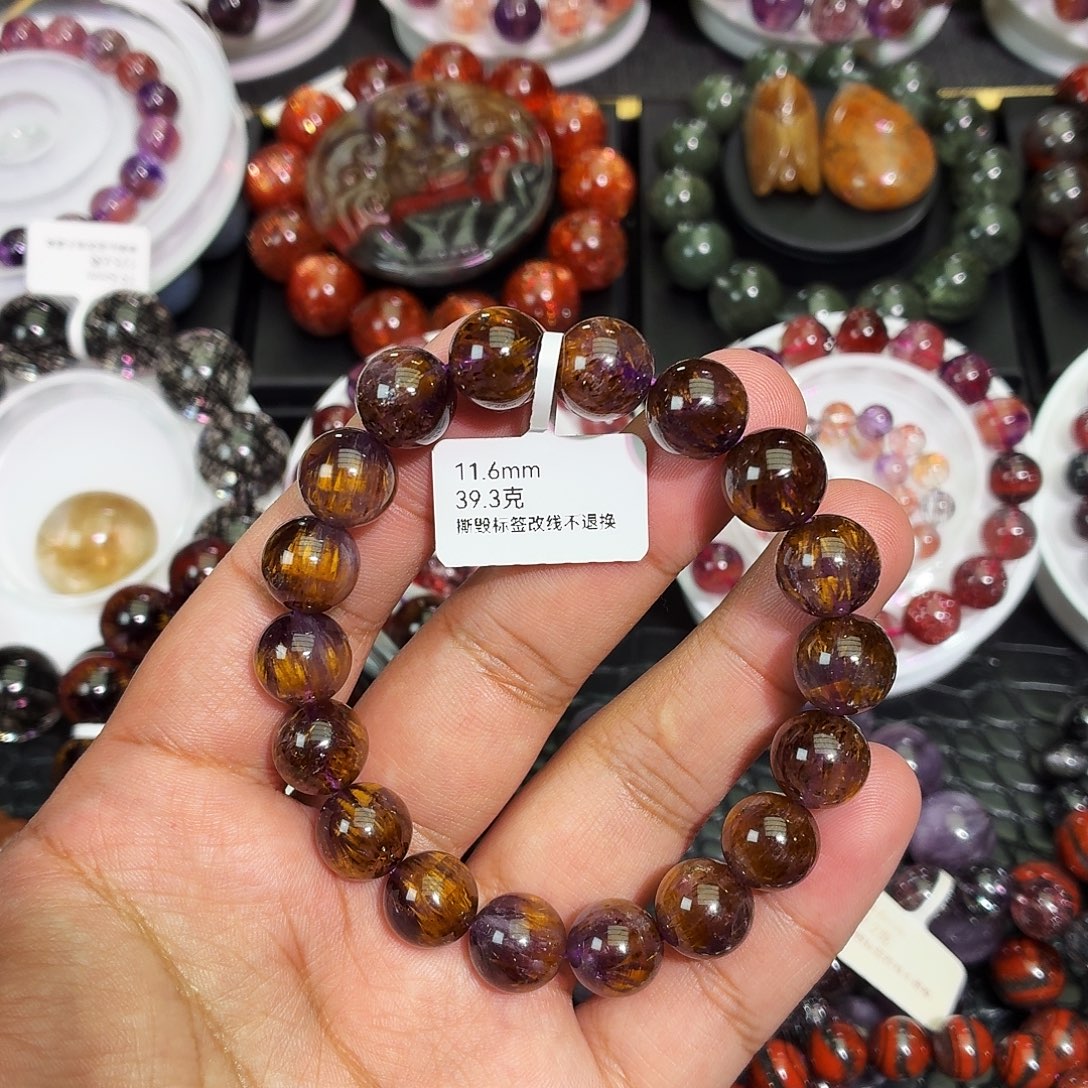 写***意未镶嵌水晶手串11.6mm左右