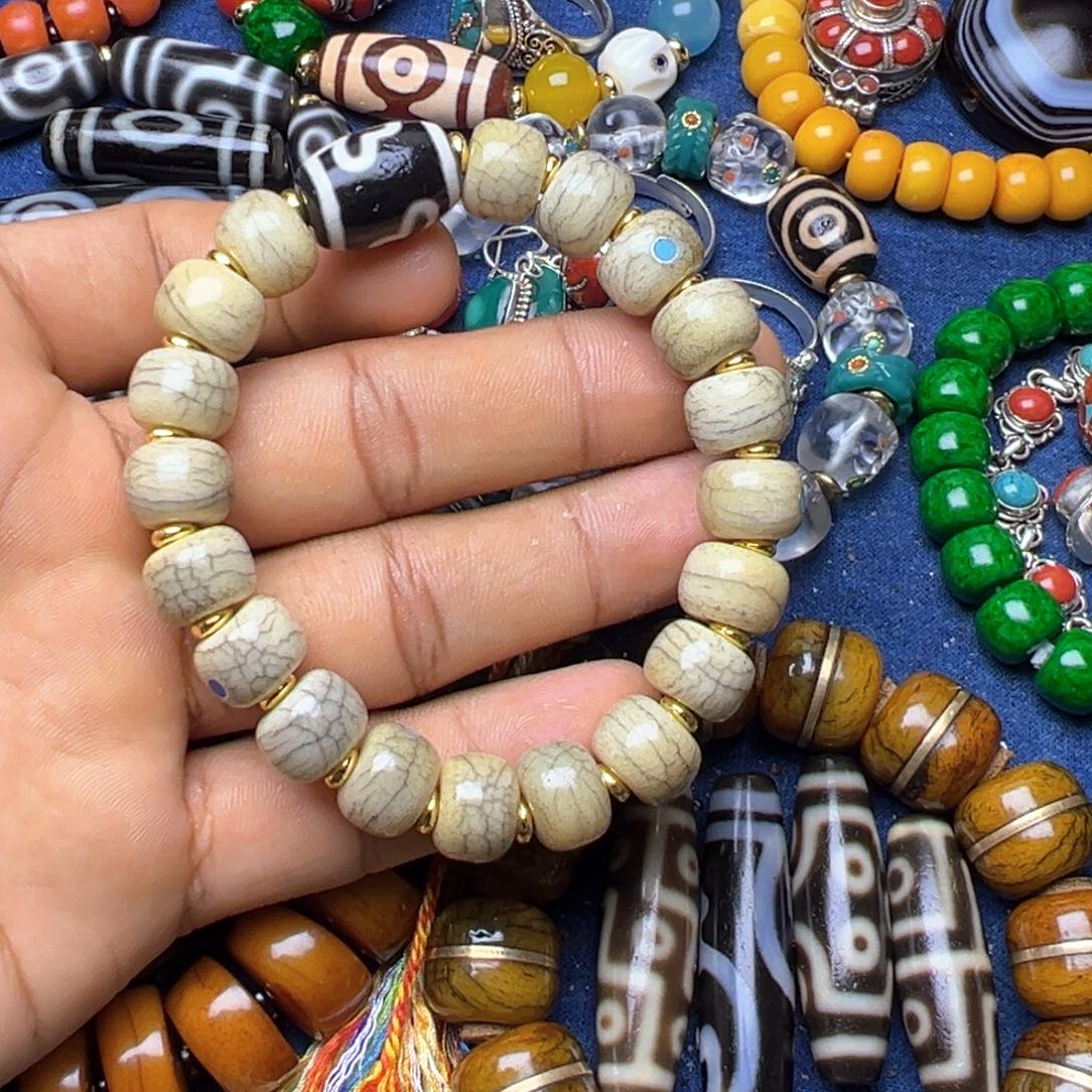 柏香籽/百香籽手串牦牛骨