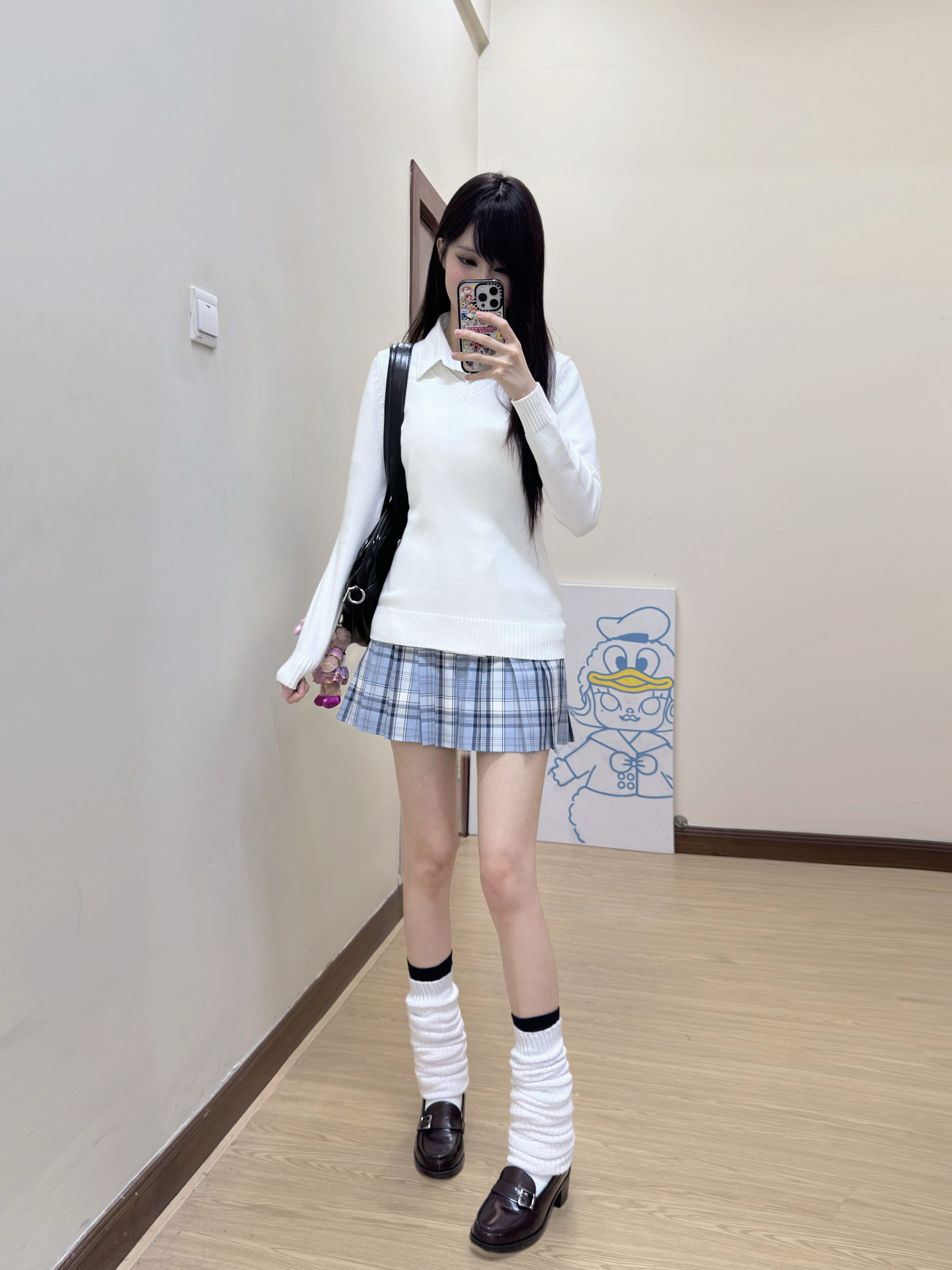 【收腰套头】日系学院风修身针织女长袖毛衣外套纯欲涩谷辣妹上衣