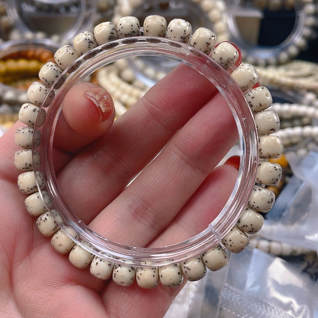 星月菩提手串石玉料留白手串7/6