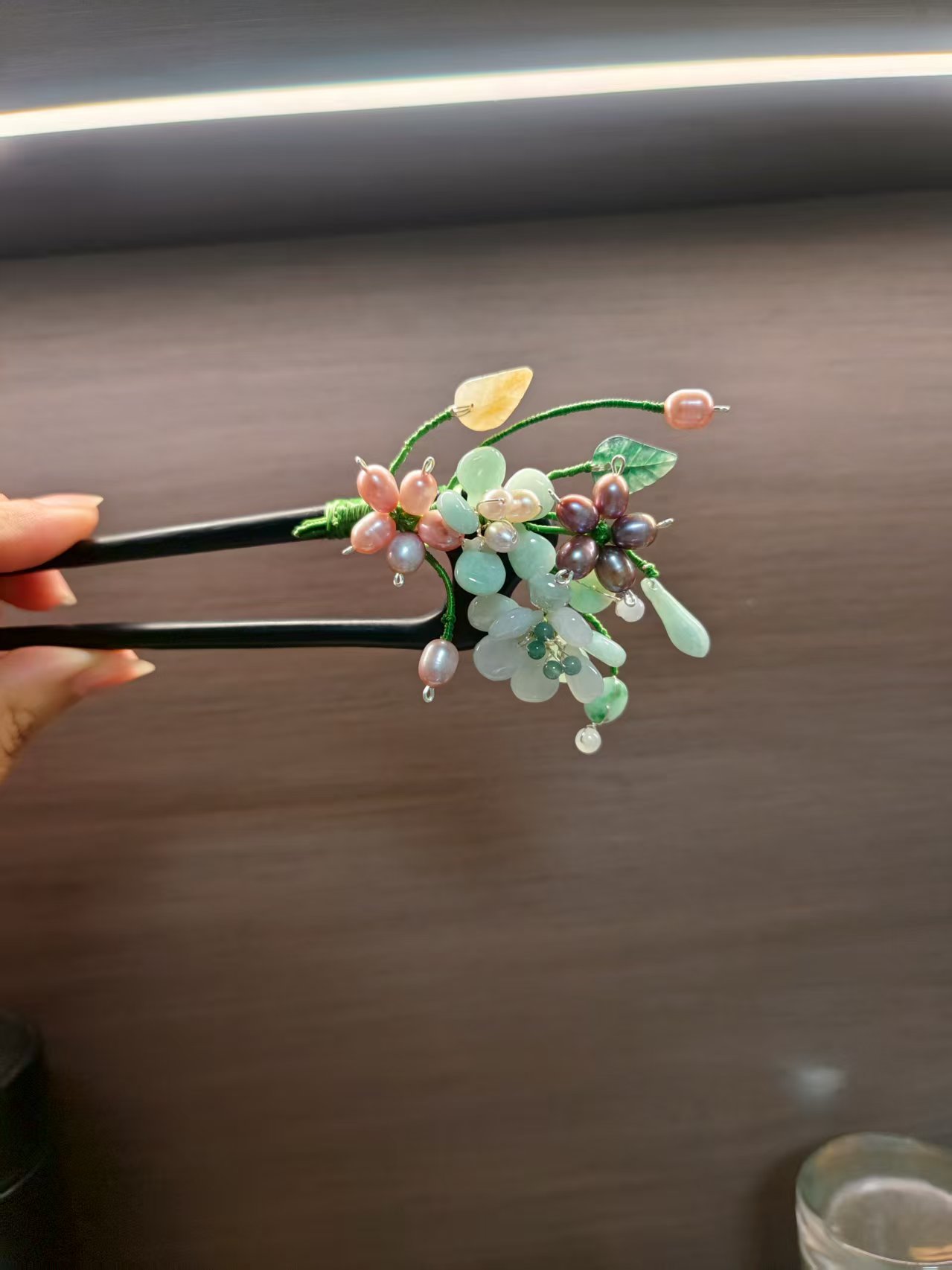 郭姑娘原创设计珠翠发钗纯手工孤品