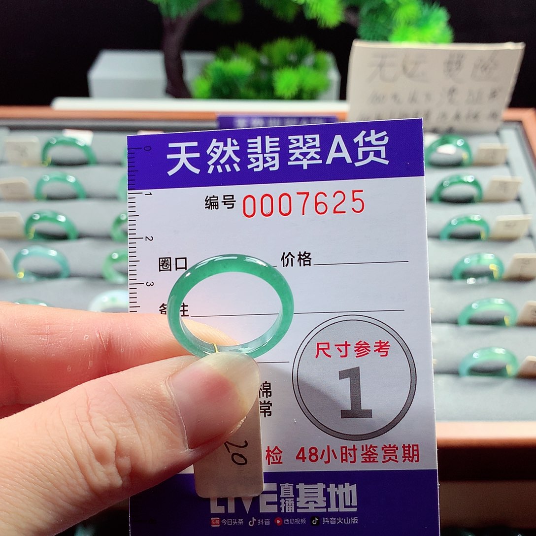 翡翠戒指未镶嵌20号