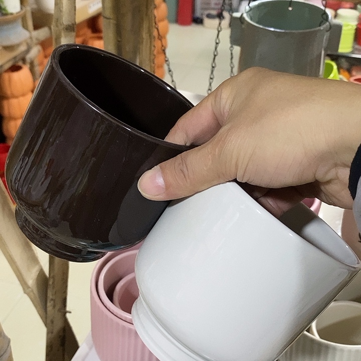 陶盆有孔 瑕疵针孔漏釉介意勿拍外口 12外高12