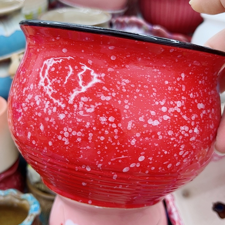 多肉绿植陶瓷花盆9.9包邮，有孔