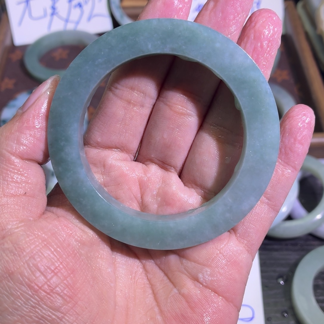 定制翡翠未镶嵌天然纹理随机，追求完美者慎拍