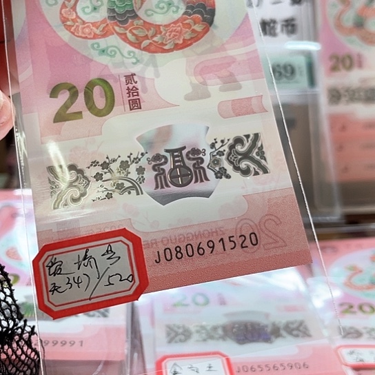 塑料小蛇钞080691520 爱情号