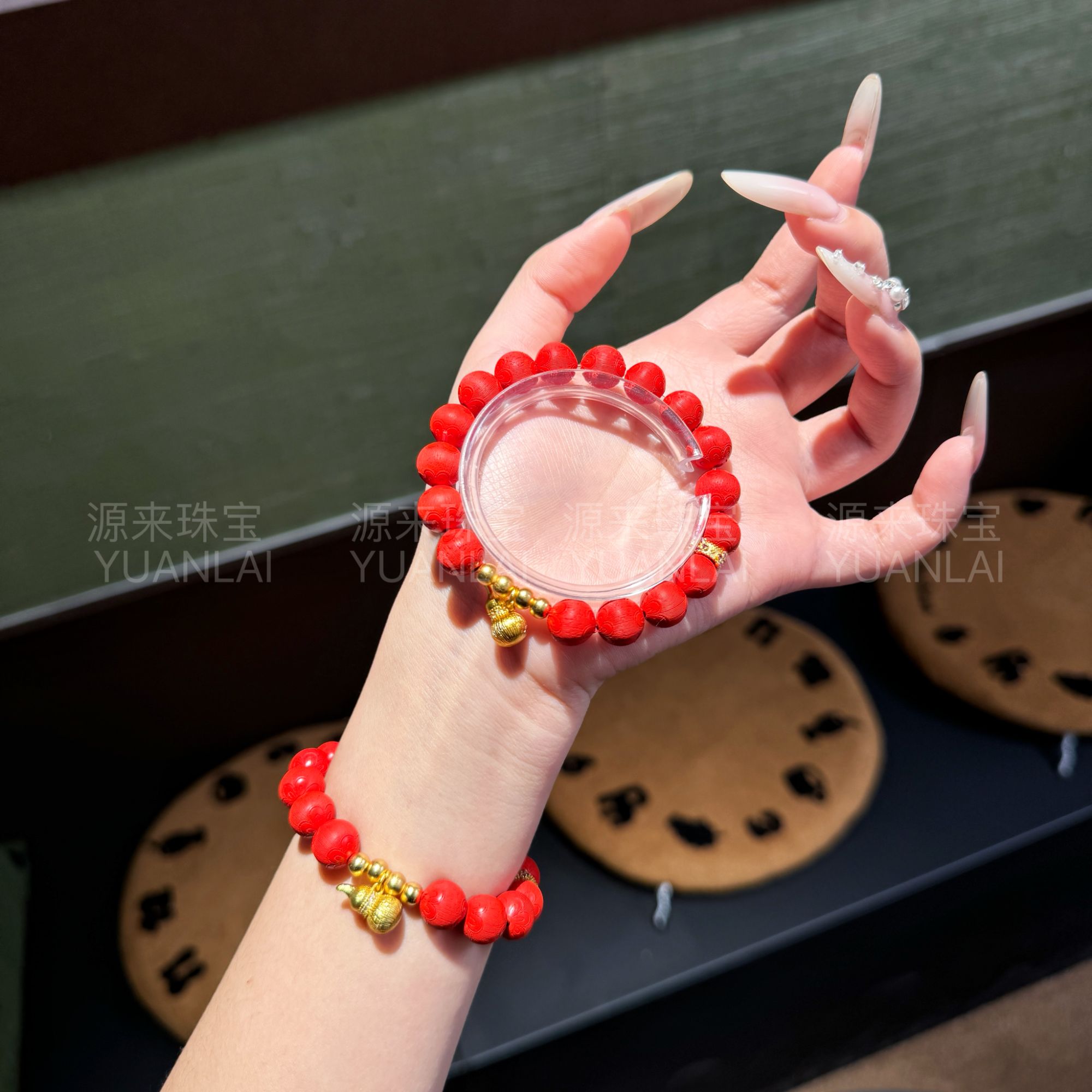 含辰砂工艺品E*红运小串*朱砂手串YL3146