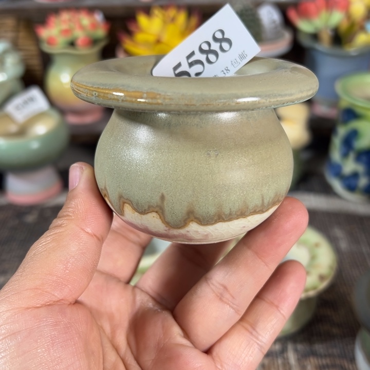 口4.5 手工花盆满30包邮