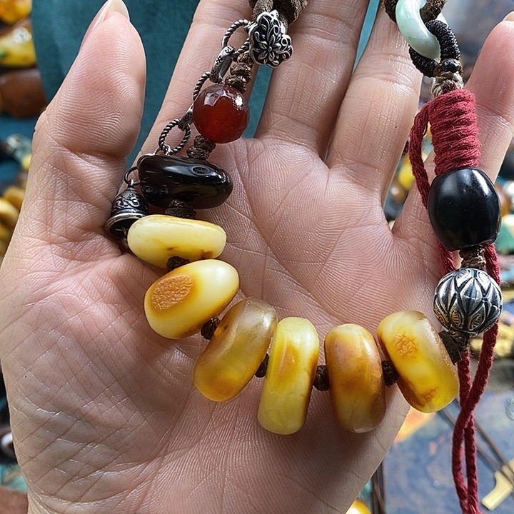 蜜蜡未镶嵌项链项链