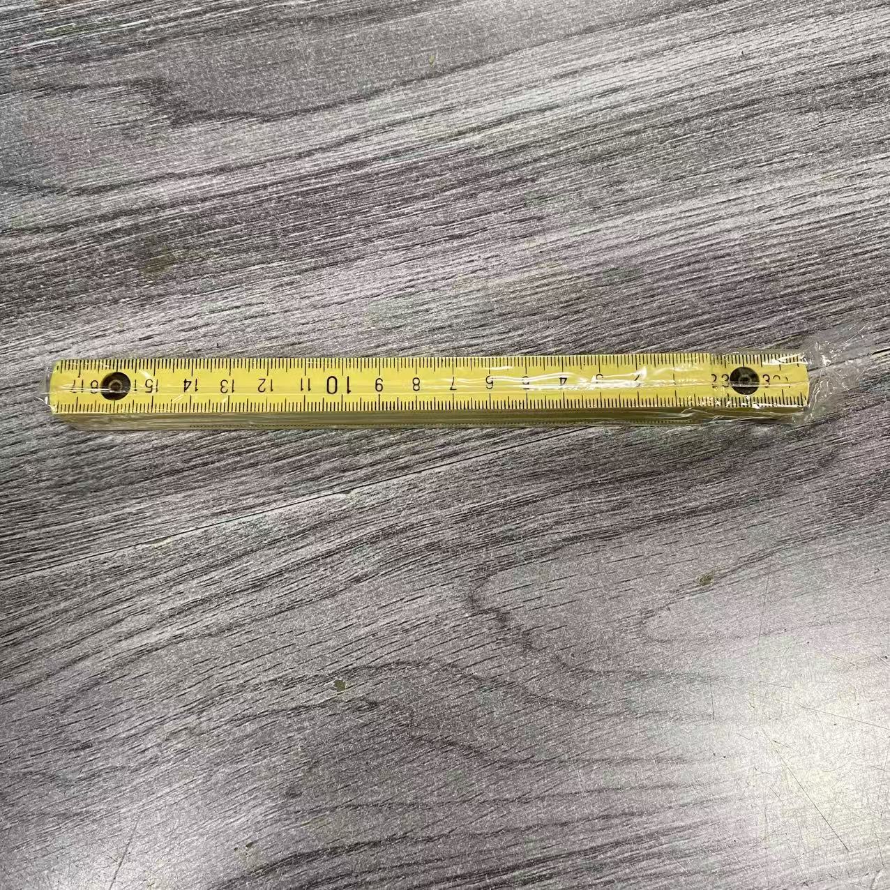 库存老货尺子黄色可折叠