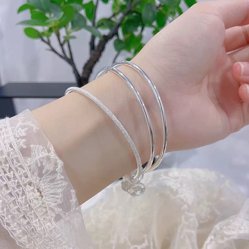 足银手镯 两世欢三生三世手镯 8761