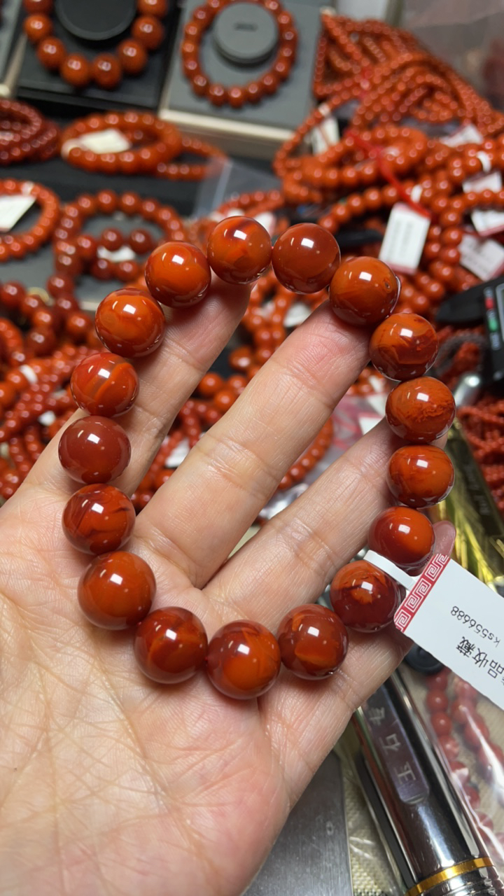 九口火焰南红手串12mm