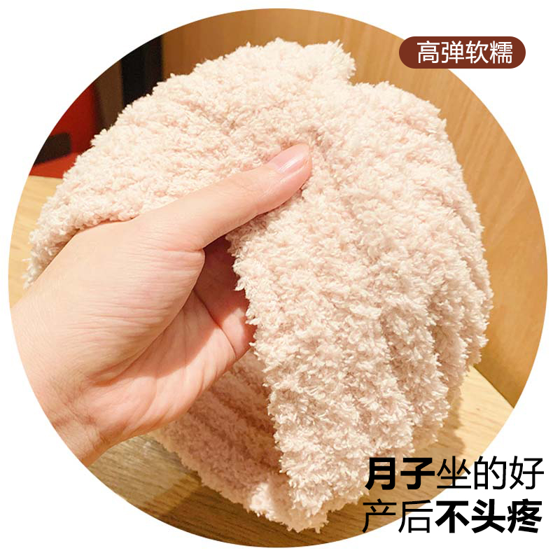 路心梦月子发带四季通用产后防风头巾透气坐月子针织宽边保暖发带
