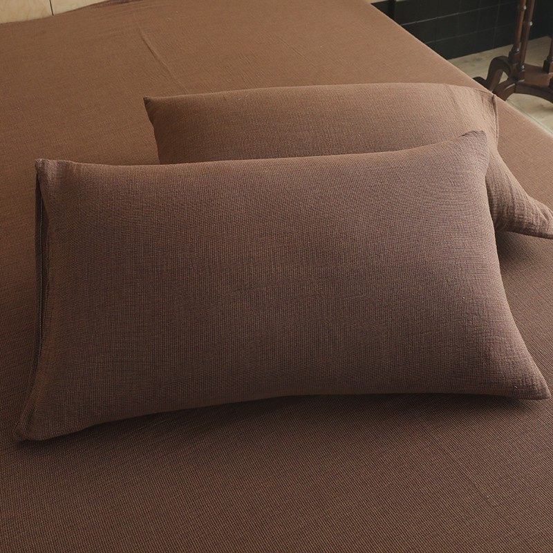 A类<全棉><色织><提花><双层纱>100%纯棉枕套一对装48x74cm