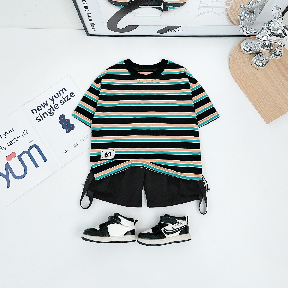 儿童短袖T恤夏季男童上衣2025新款潮休闲潮 BQ25507Y悠悠童话童装