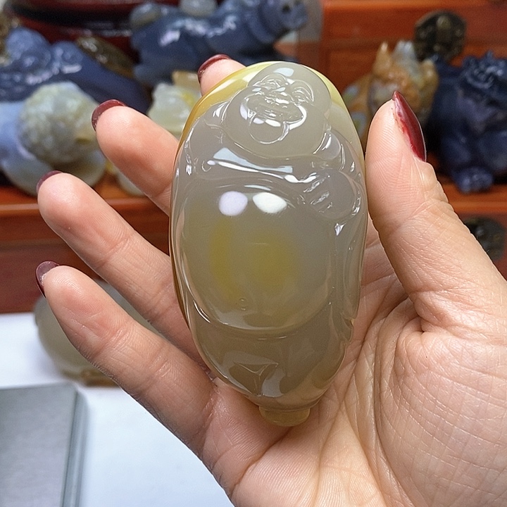 玛瑙/玉髓手把未镶嵌老***汤