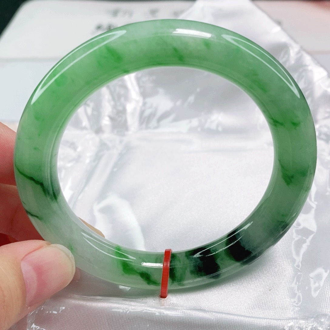 未镶嵌手镯翡翠56.2圈口圆条毕业