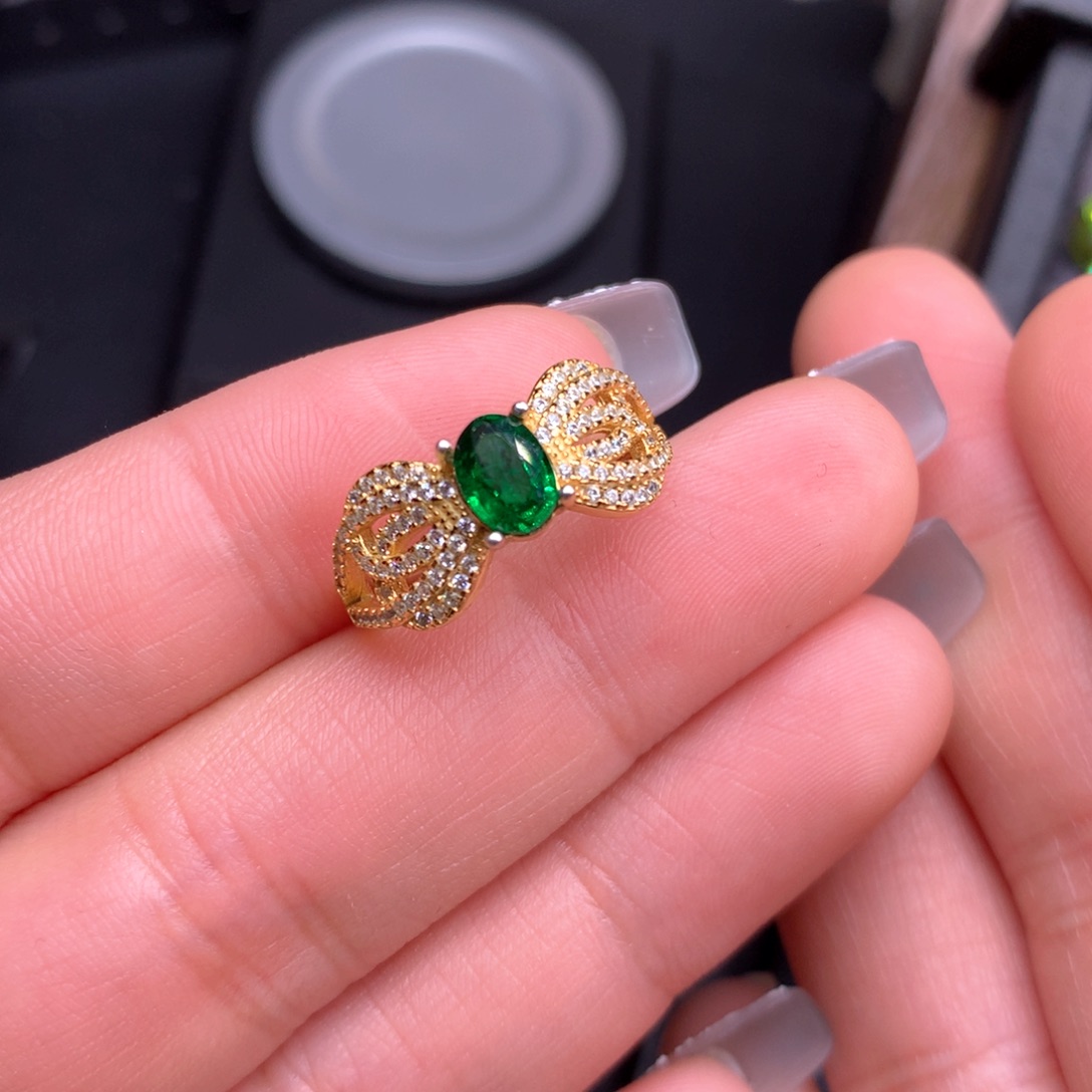 石榴石（沙弗莱）戒指银S925镶嵌