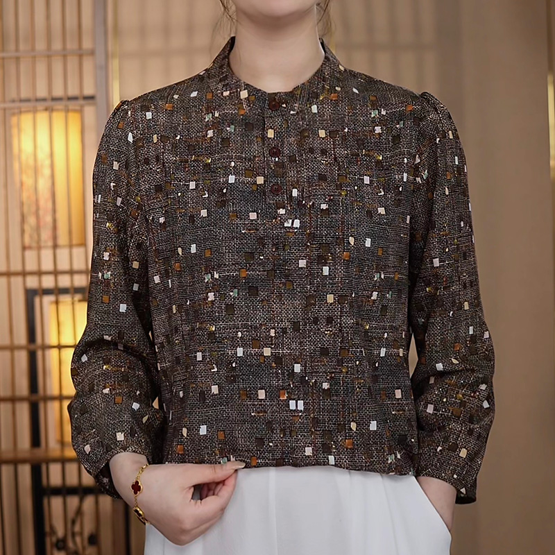 【135美拉德】2025年新款百搭美拉德立领衬衫