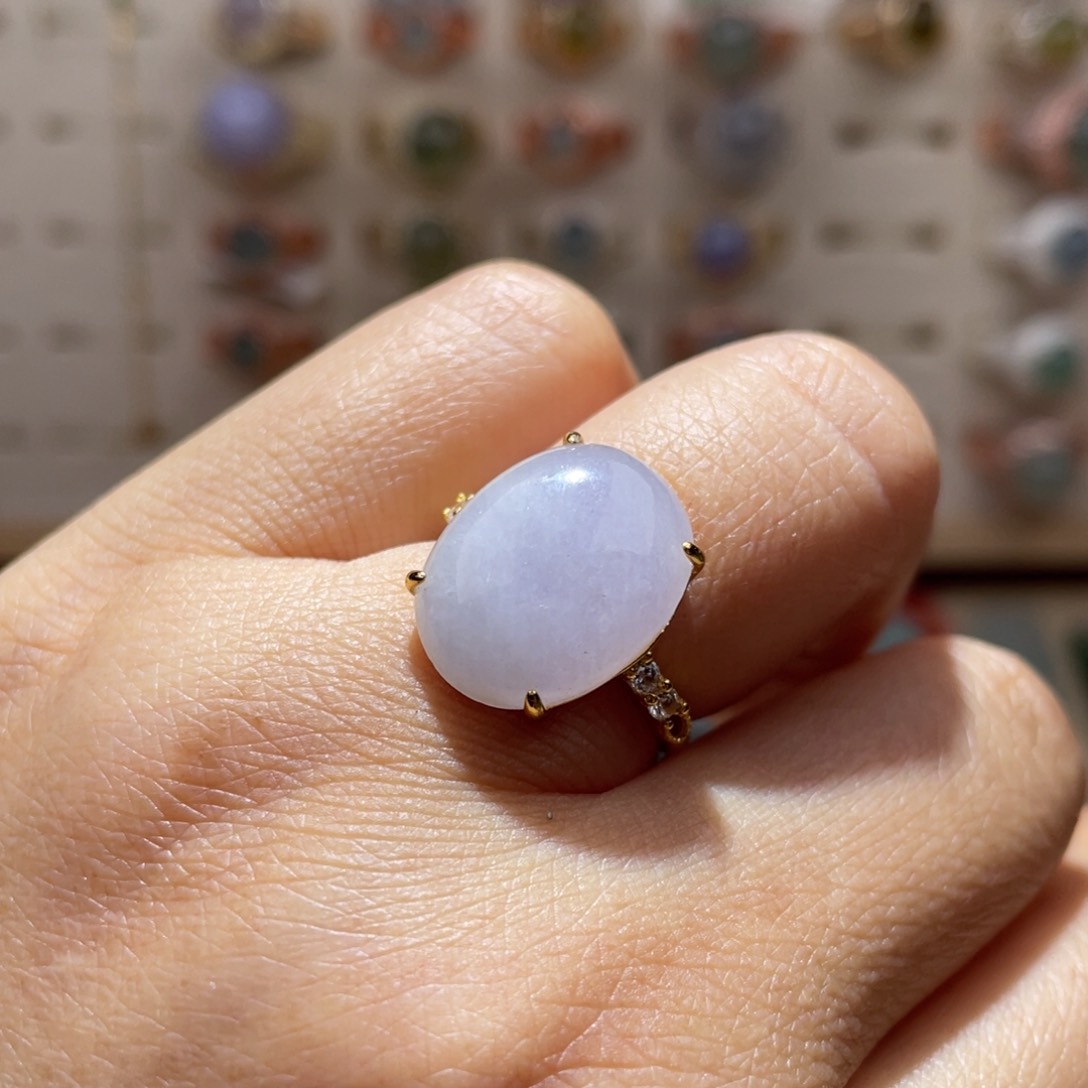 银S925镶嵌戒指翡翠